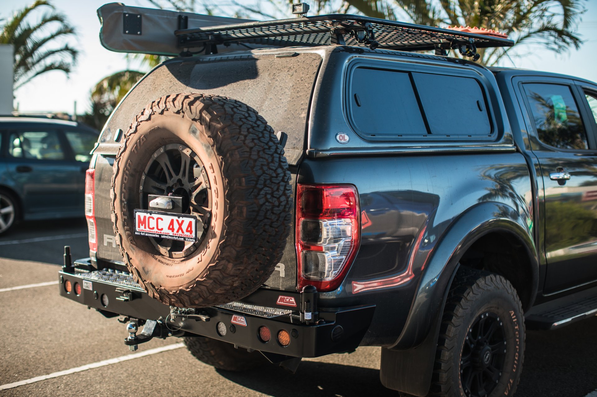 Single Can Ford Ranger Rear Ford Ranger MK1 MK2 Mk3 - MCC022-02 Rear Carrier Bar-Single wheel carrier
